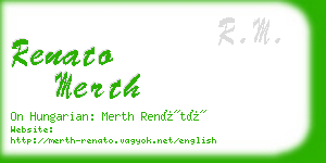renato merth business card